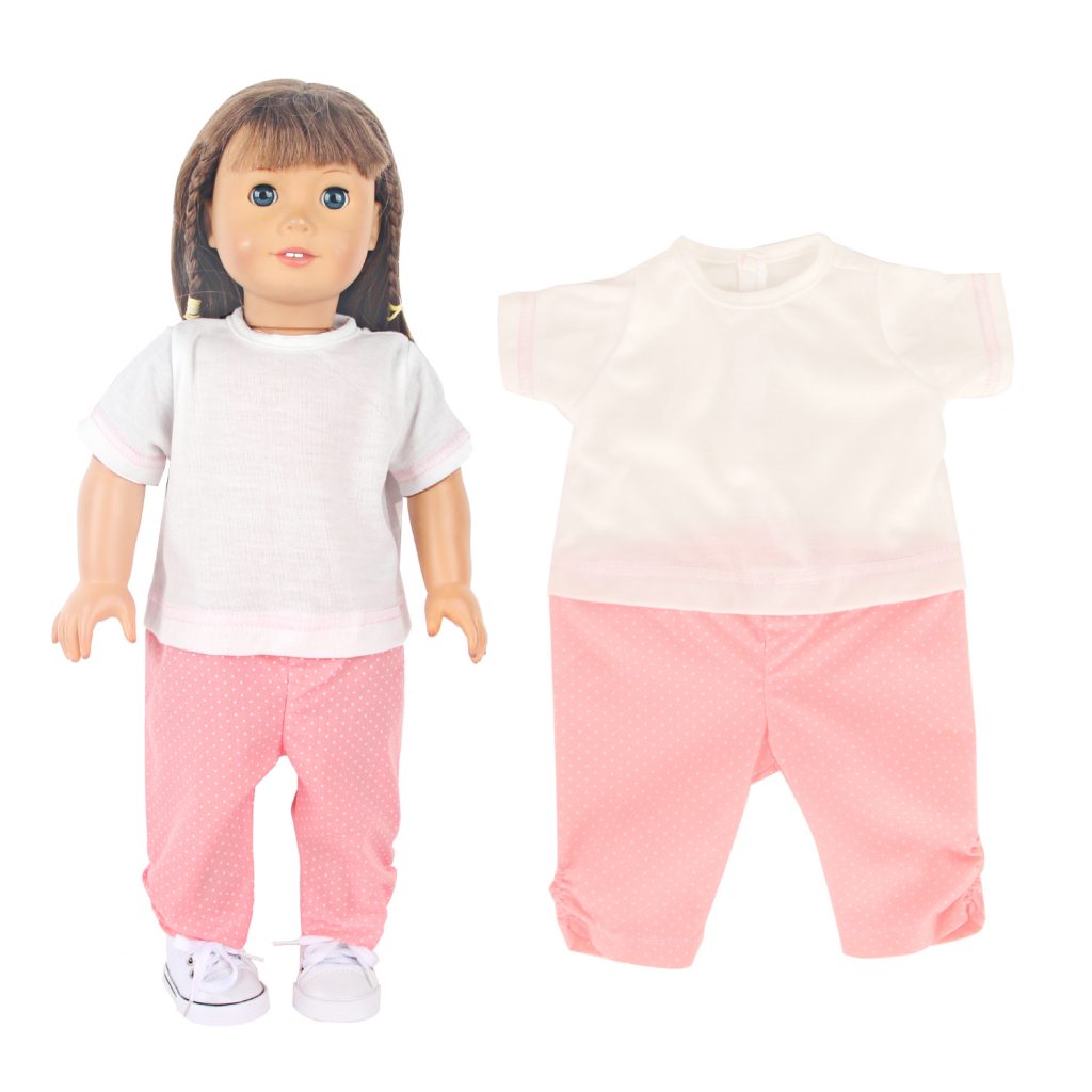 18 inch doll clothes doll pink white dot pants-CL-0035插图3