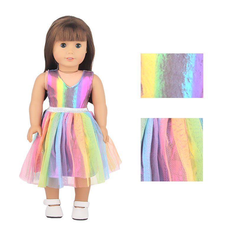 18 inch doll clothes doll black split seven-color cluster set-CL-0103插图1