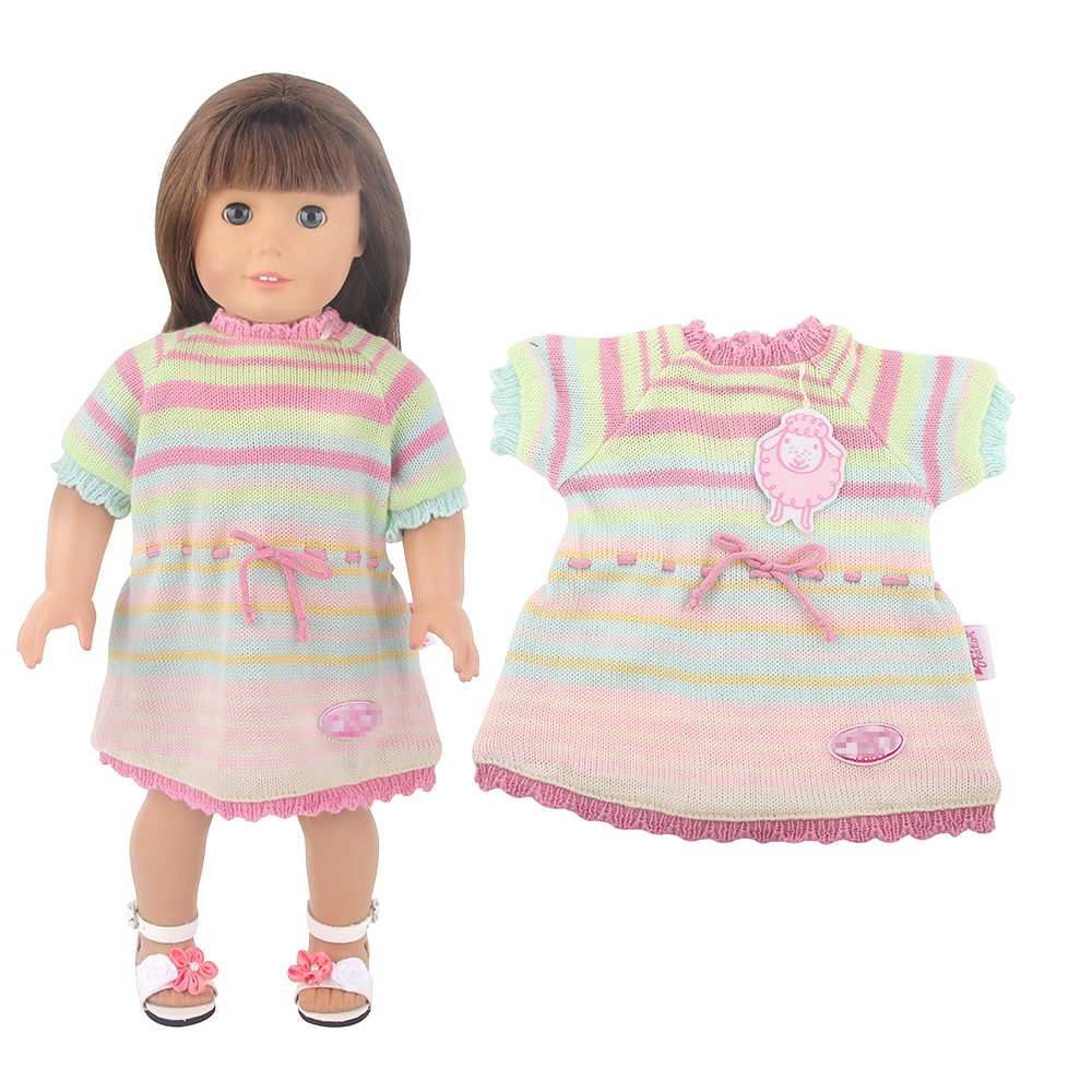 14 inch doll clothes doll red and green one-piece sweater-CL-0043插图