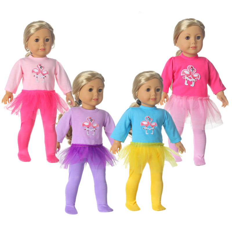 18 inch doll clothes doll pink flamingo dress-CL-0066-1插图1