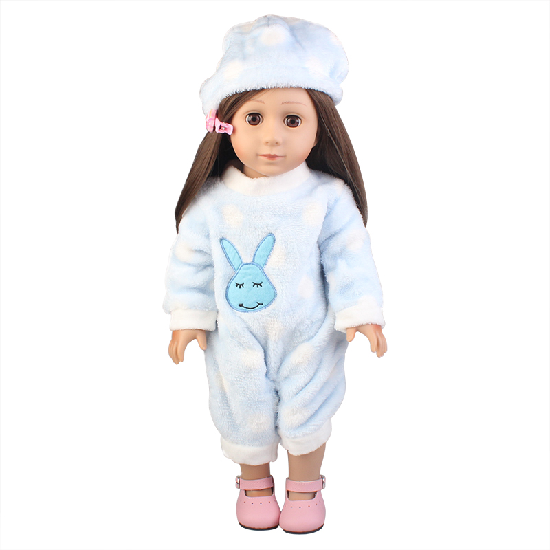18 Inch Doll Clothes Doll Rabbit Onesie Pajamas-CL-0005-1插图3