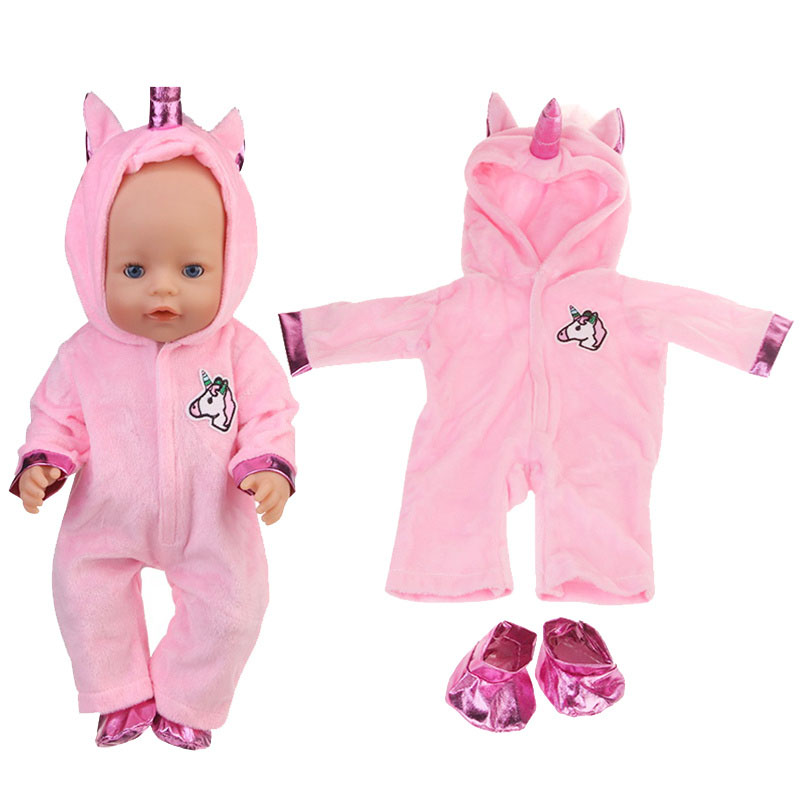 18 inch doll clothes doll pink unicorn bodysuit-CL-0065-1插图