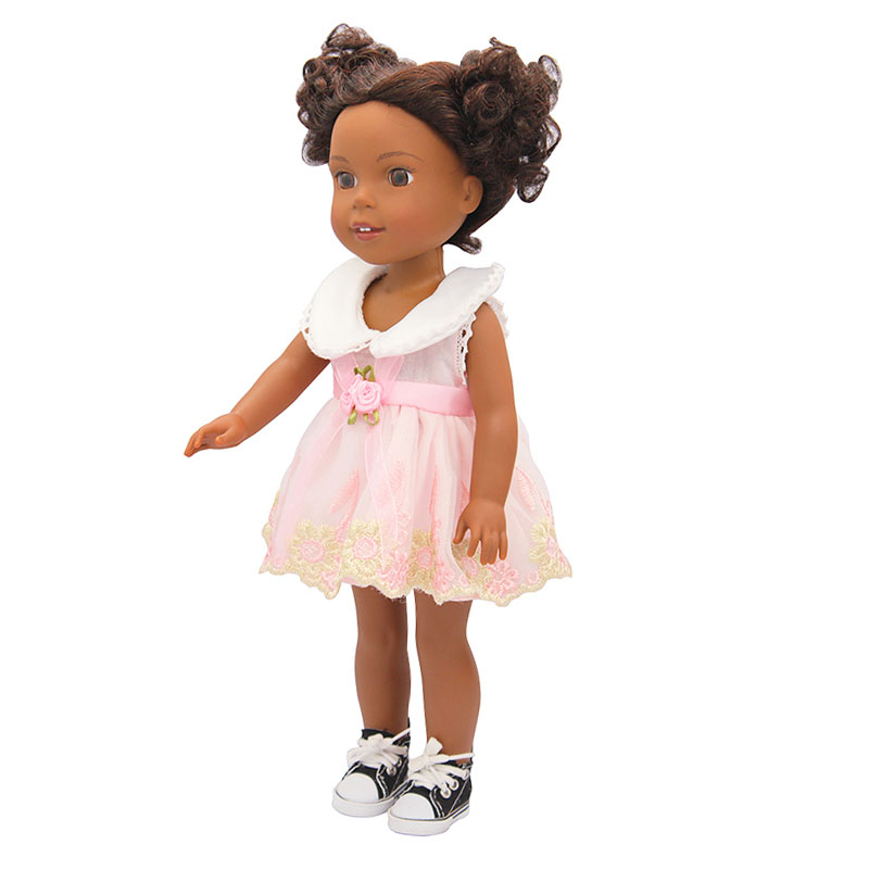 14 inch doll clothes doll pink rose dress-CL-0067-2插图2
