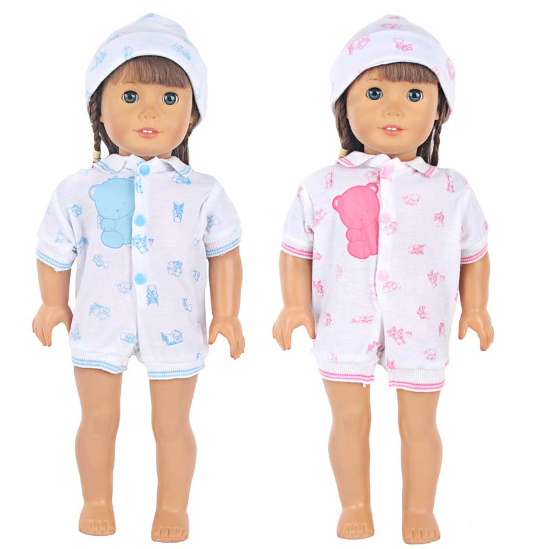 18 inch doll clothes doll pink bear one-piece pajamas-CL-0058-1插图5