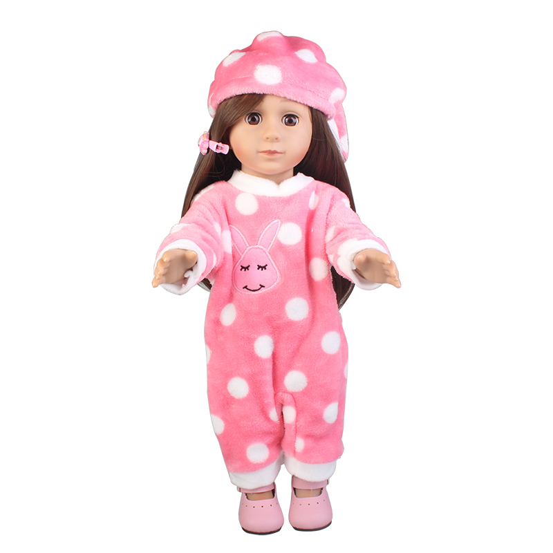 18 Inch Doll Clothes Doll Rabbit Onesie Pajamas-CL-0005-2插图2