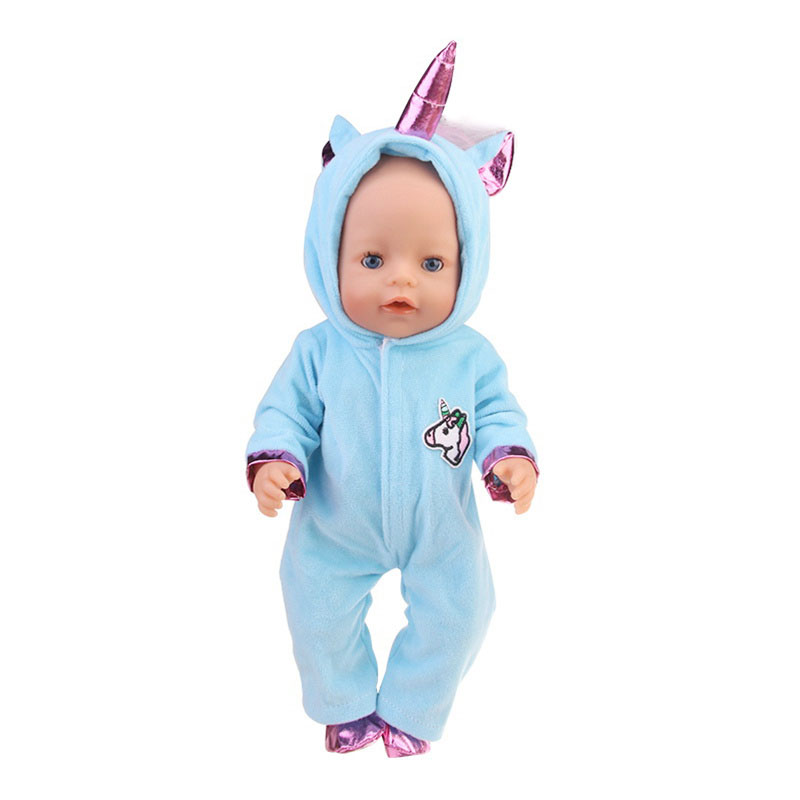 18 inch doll clothes doll blue unicorn bodysuit-CL-0065-2插图2