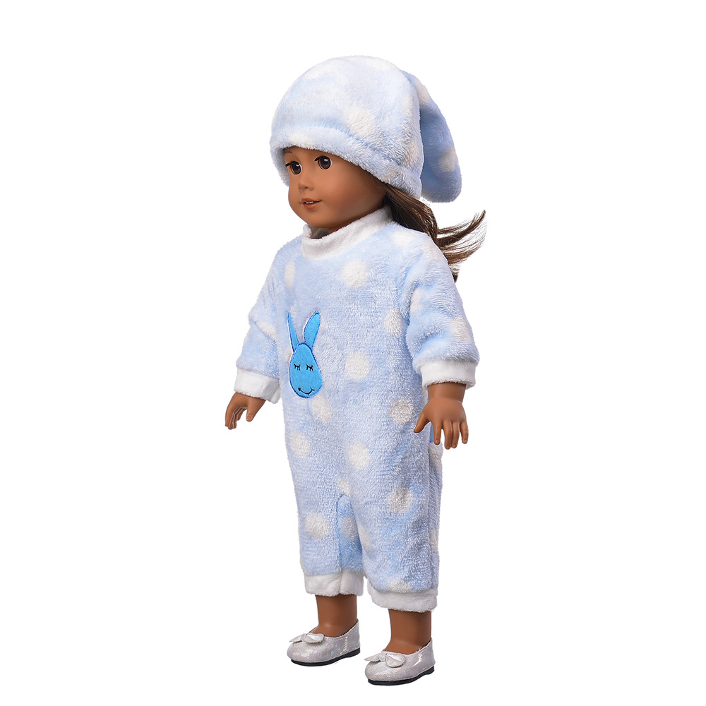 18 Inch Doll Clothes Doll Rabbit Onesie Pajamas-CL-0005-1插图6