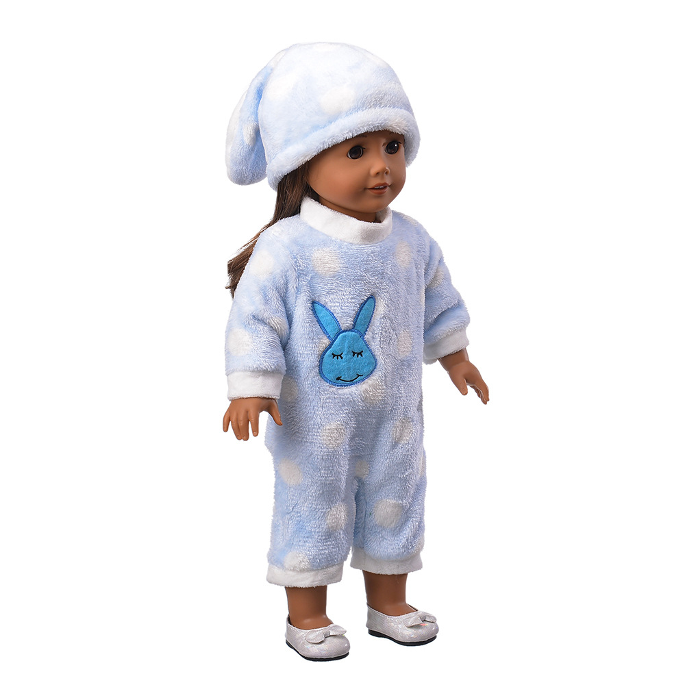 18 Inch Doll Clothes Doll Rabbit Onesie Pajamas-CL-0005-1插图5