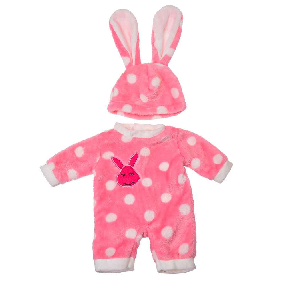 18 Inch Doll Clothes Doll Rabbit Onesie Pajamas-CL-0005-2插图