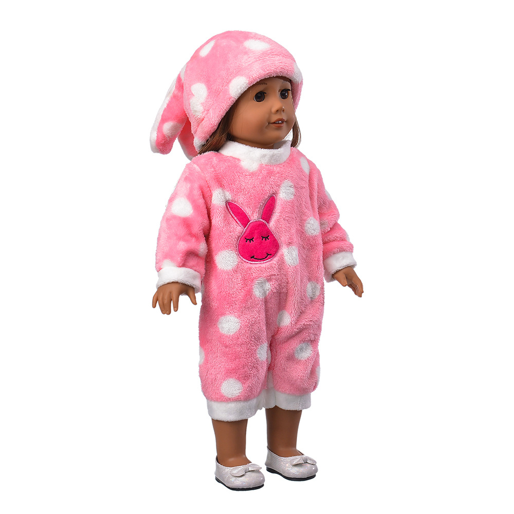 18 Inch Doll Clothes Doll Rabbit Onesie Pajamas-CL-0005-2插图5
