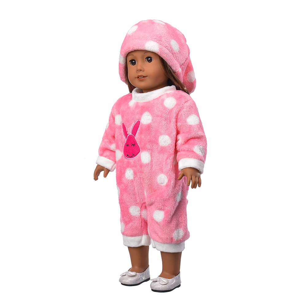 18 Inch Doll Clothes Doll Rabbit Onesie Pajamas-CL-0005-2插图6