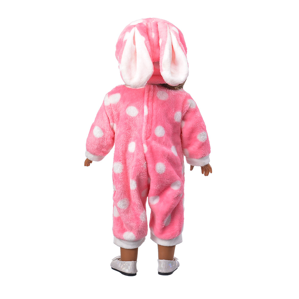 18 Inch Doll Clothes Doll Rabbit Onesie Pajamas-CL-0005-2插图4