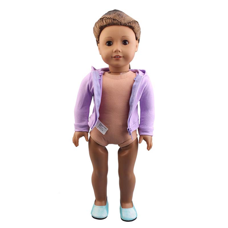 18 inch doll clothes doll purple hooded jacket-CL-0054插图3