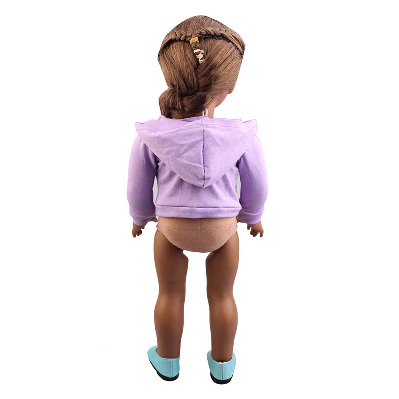 18 inch doll clothes doll purple hooded jacket-CL-0054插图4