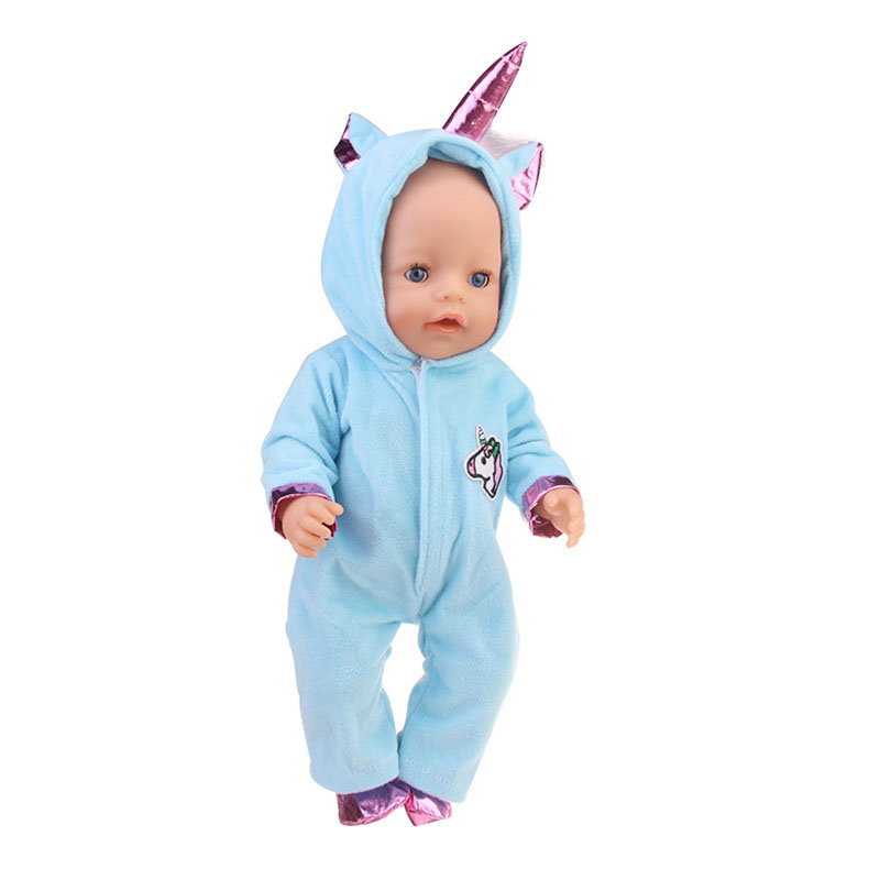 18 inch doll clothes doll blue unicorn bodysuit-CL-0065-2插图4