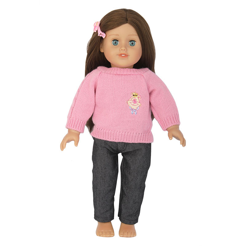 18 inch doll clothes doll sweater and jeans set-CL-0069插图2