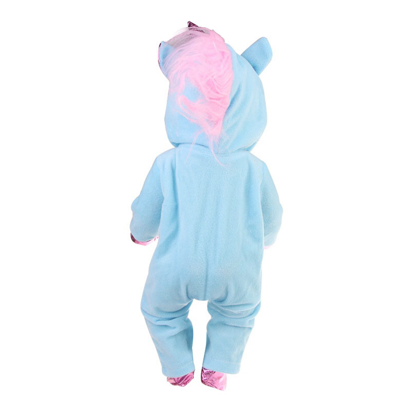 18 inch doll clothes doll blue unicorn bodysuit-CL-0065-2插图3