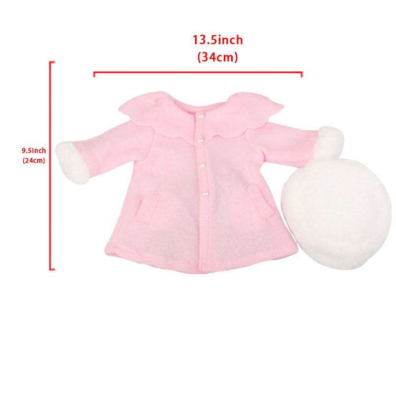 18 inch doll clothes doll pink coat set-CL-0070插图2