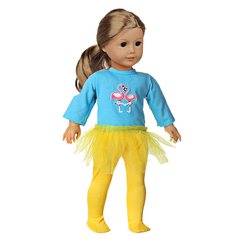 18 inch doll clothes doll blue flamingo dress-CL-0066-2插图4