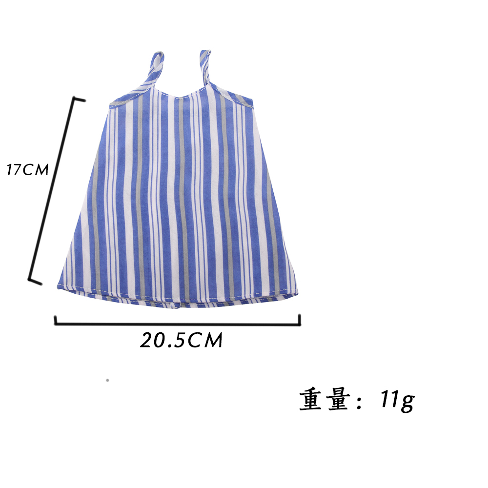 18 inch doll clothes doll blue and white striped halter dress-CL-0047插图1