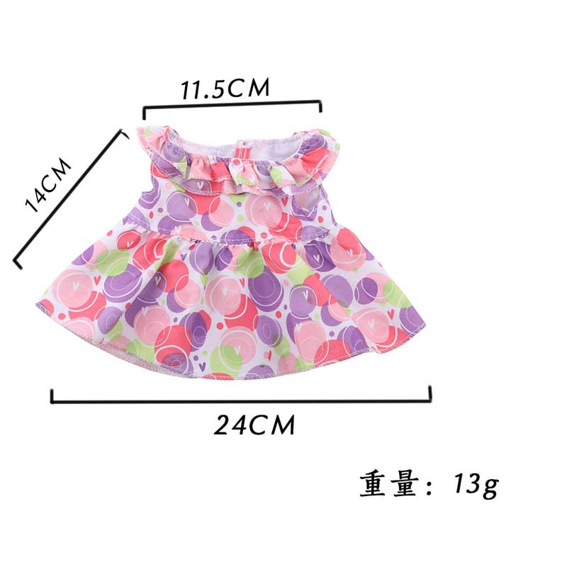 14 inch doll clothes doll purple and green dress-CL-0051-3插图1