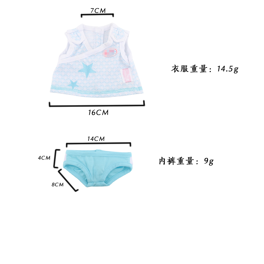 18 inch doll clothes doll white coat and blue pants baby clothes-CL-0055插图2