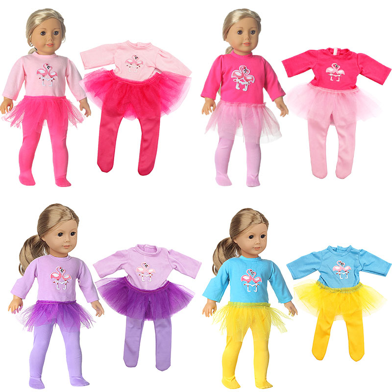 18 inch doll clothes doll pink flamingo dress-CL-0066-1插图2