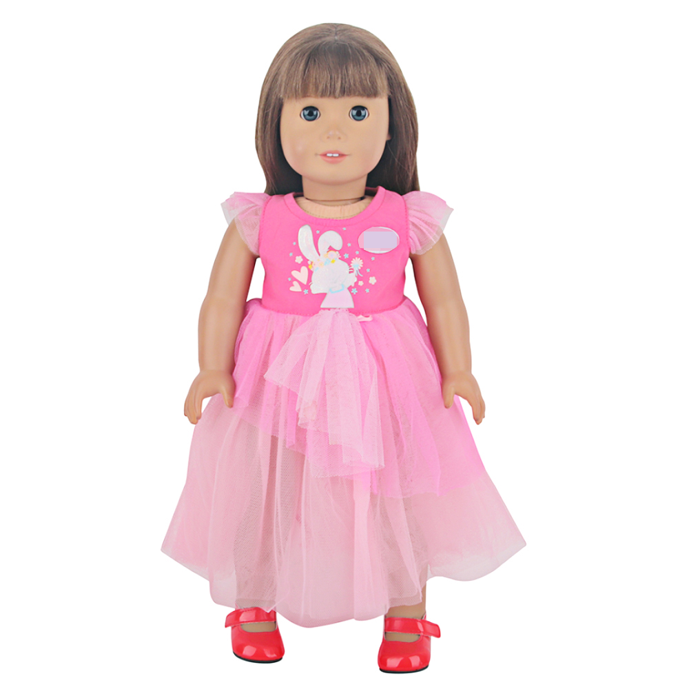 18 inch doll clothes doll pink dress-CL-0020插图2