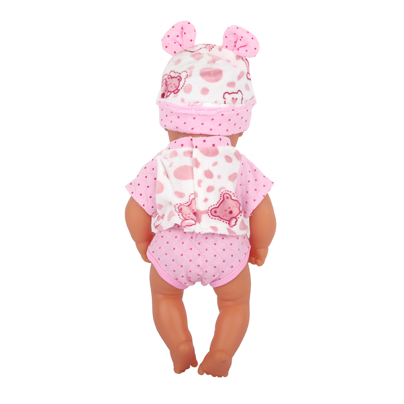 14 inch doll clothes doll bear pink pajama set-CL-0044-1插图3