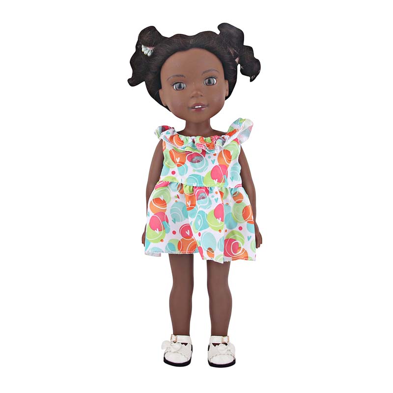 14 inch doll clothes doll green and blue dress-CL-0051-1插图2