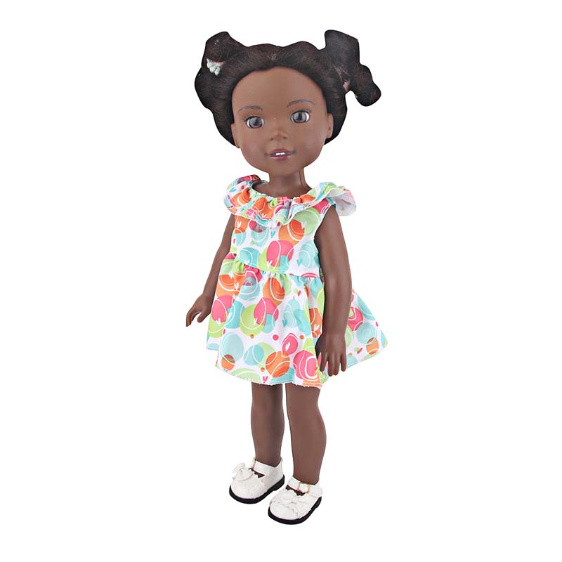 14 inch doll clothes doll green and blue dress-CL-0051-1插图4