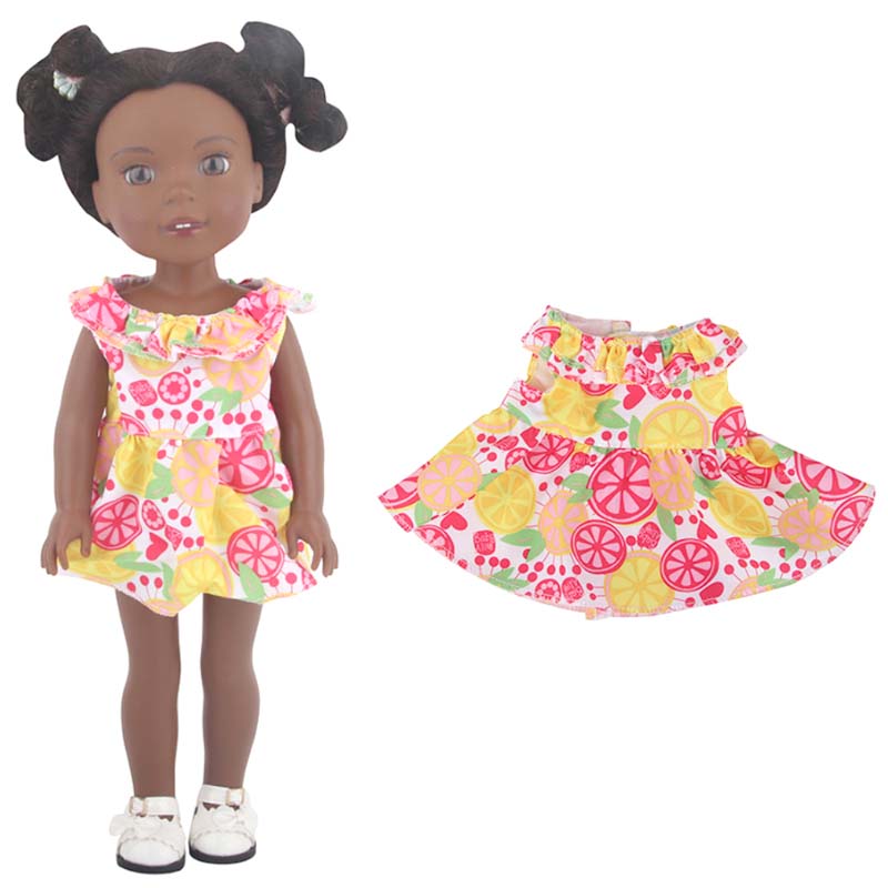 14 inch doll clothes doll yellow and red dress-CL-0051-2插图