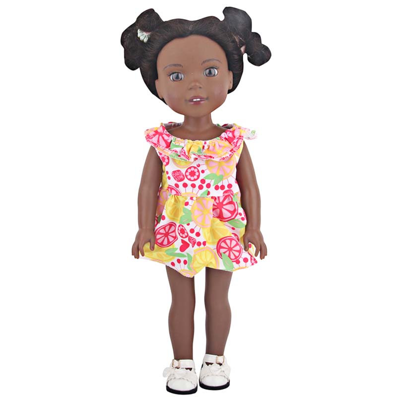 14 inch doll clothes doll yellow and red dress-CL-0051-2插图2