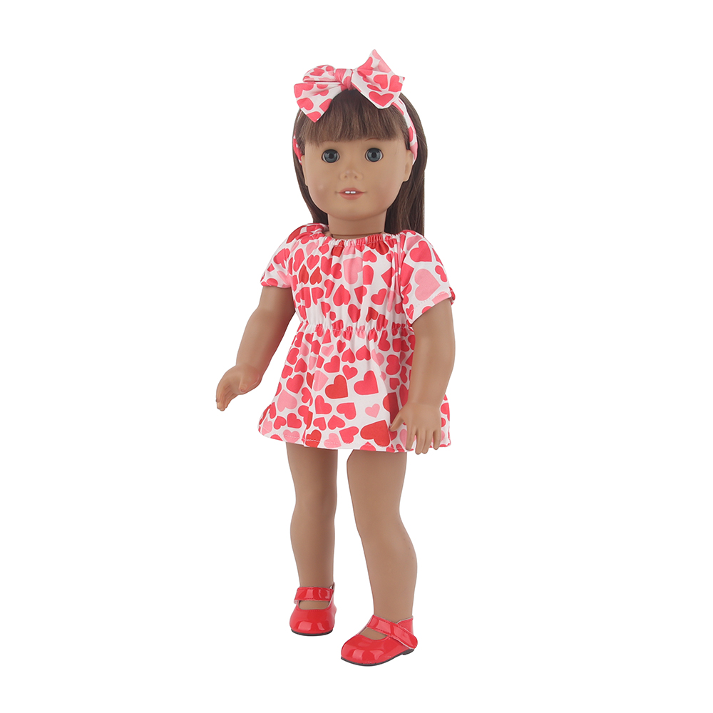 18 Inch Doll Clothes Doll Red Bandana Dress-CL-0002插图5