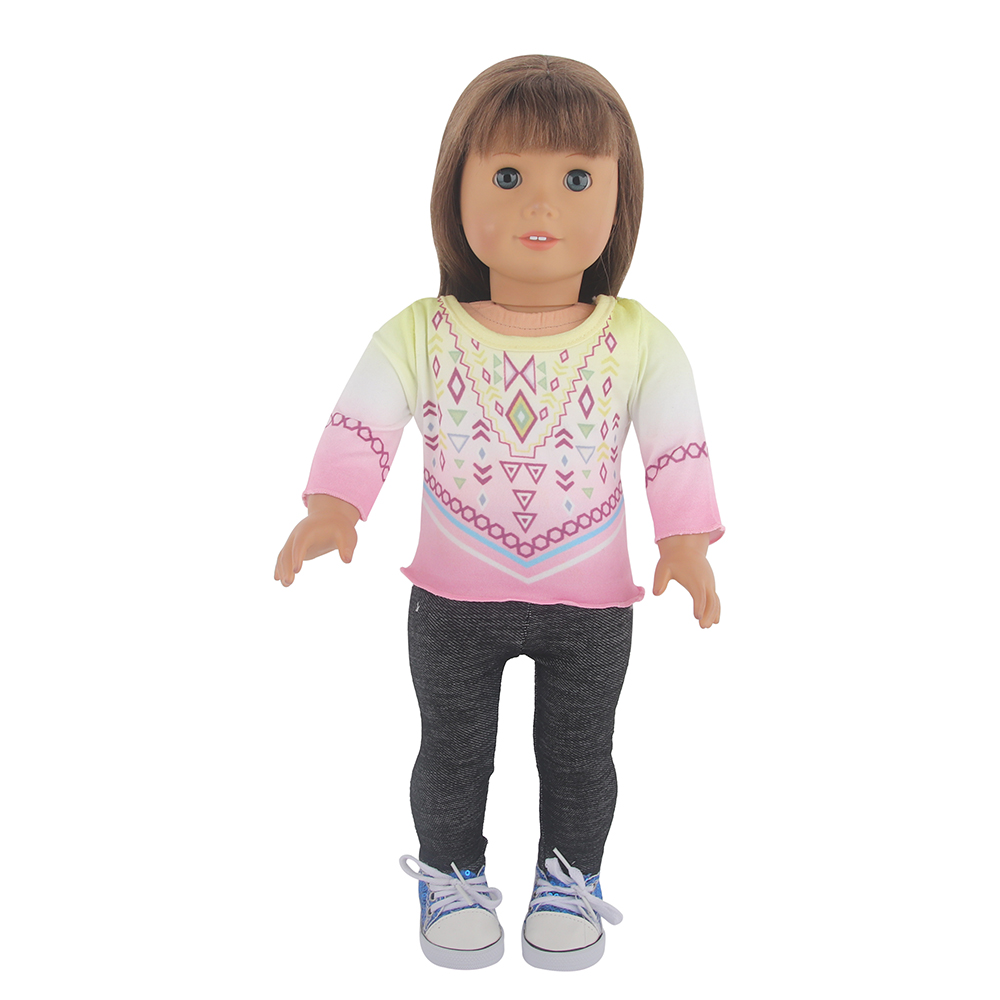 18 Inch Doll Clothes Doll Long Sleeves and Pants-CL-0012插图2