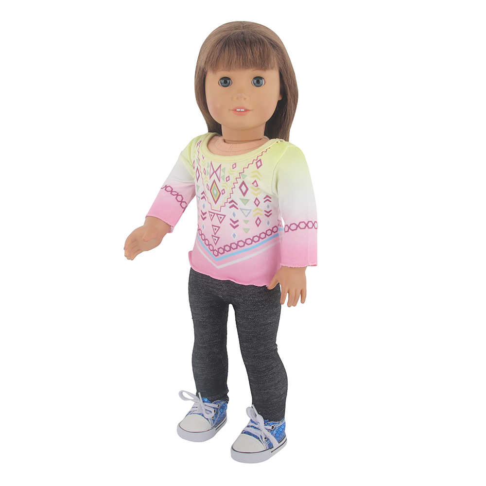 18 Inch Doll Clothes Doll Long Sleeves and Pants-CL-0012插图5