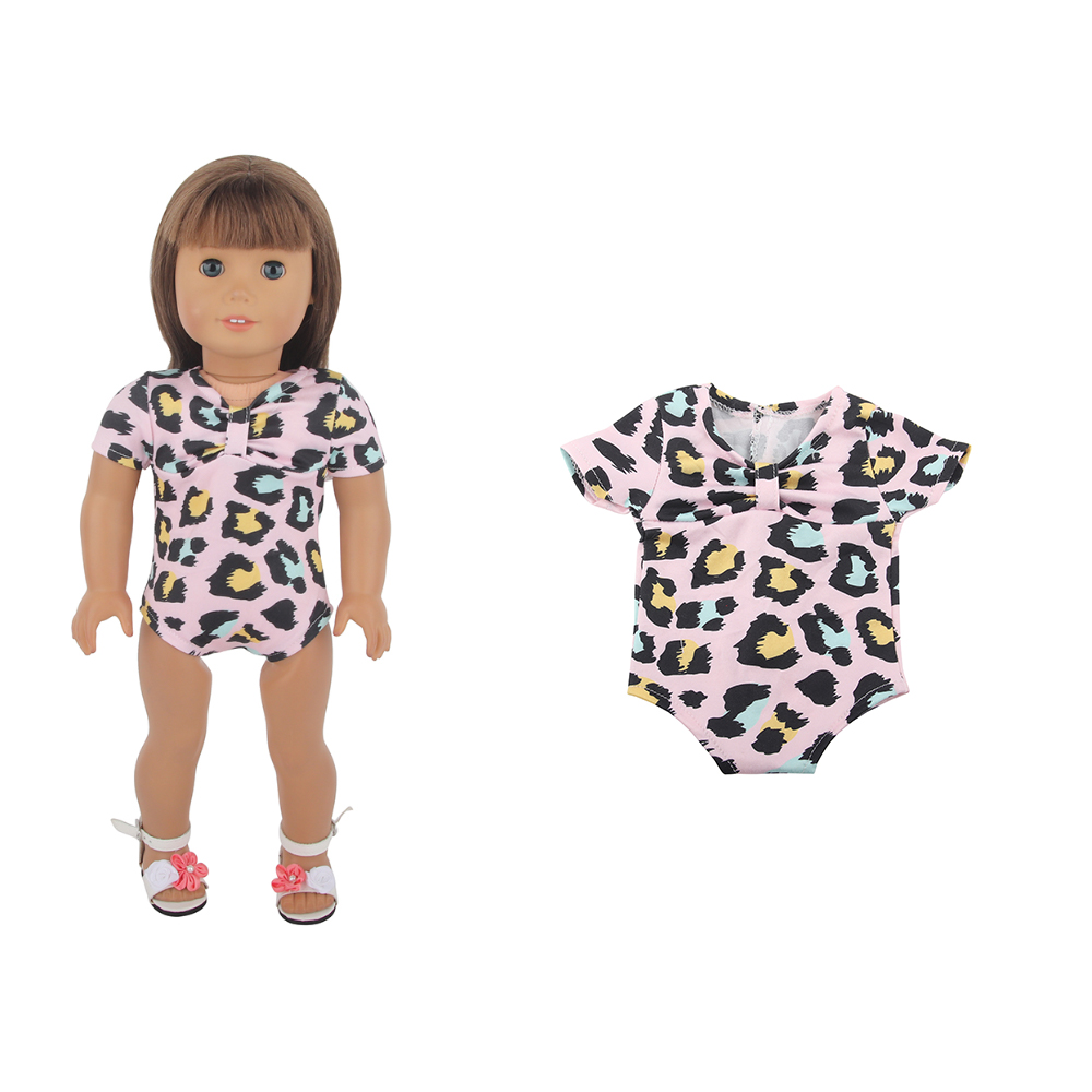 18 inch doll clothes doll pink floral bodysuit-CL-0049插图