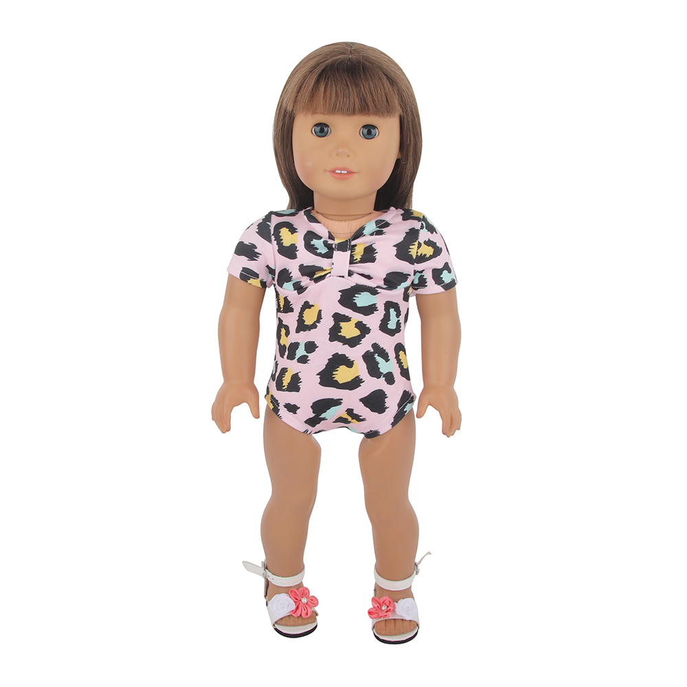 18 inch doll clothes doll pink floral bodysuit-CL-0049插图3