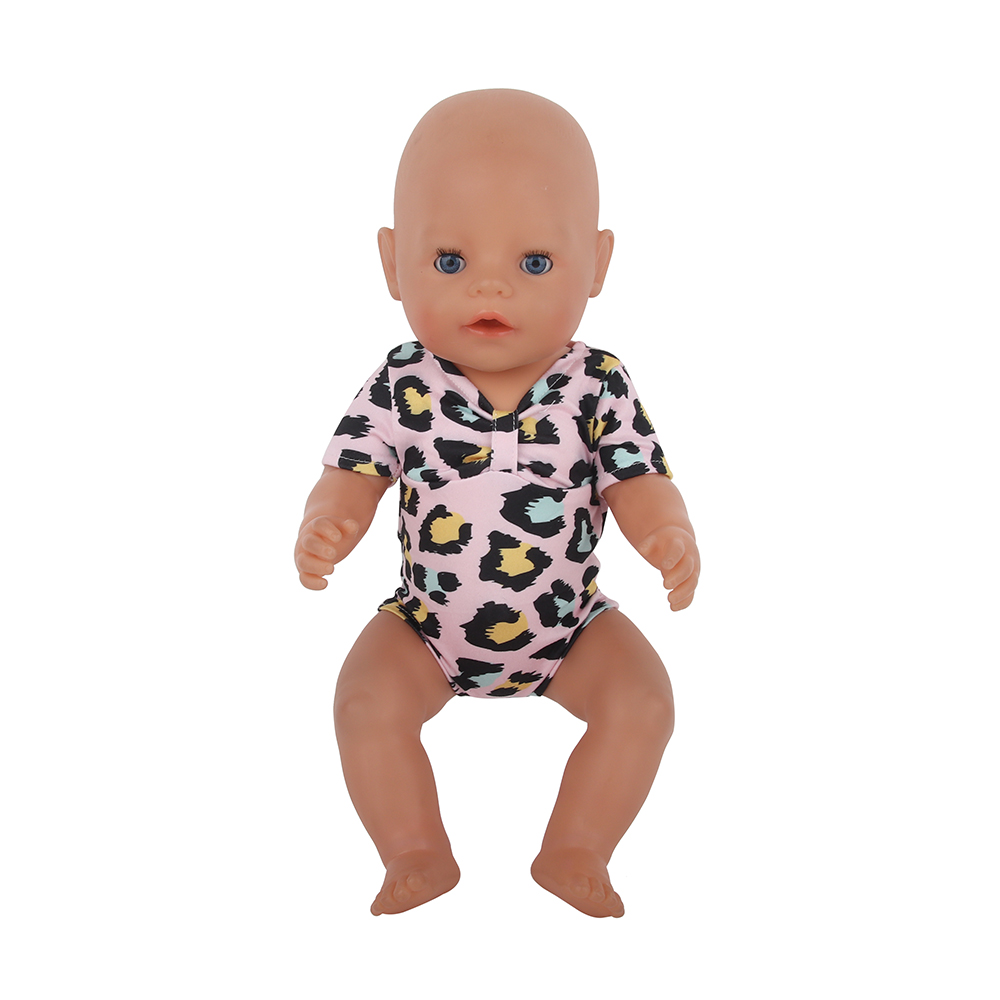 18 inch doll clothes doll pink floral bodysuit-CL-0049插图1