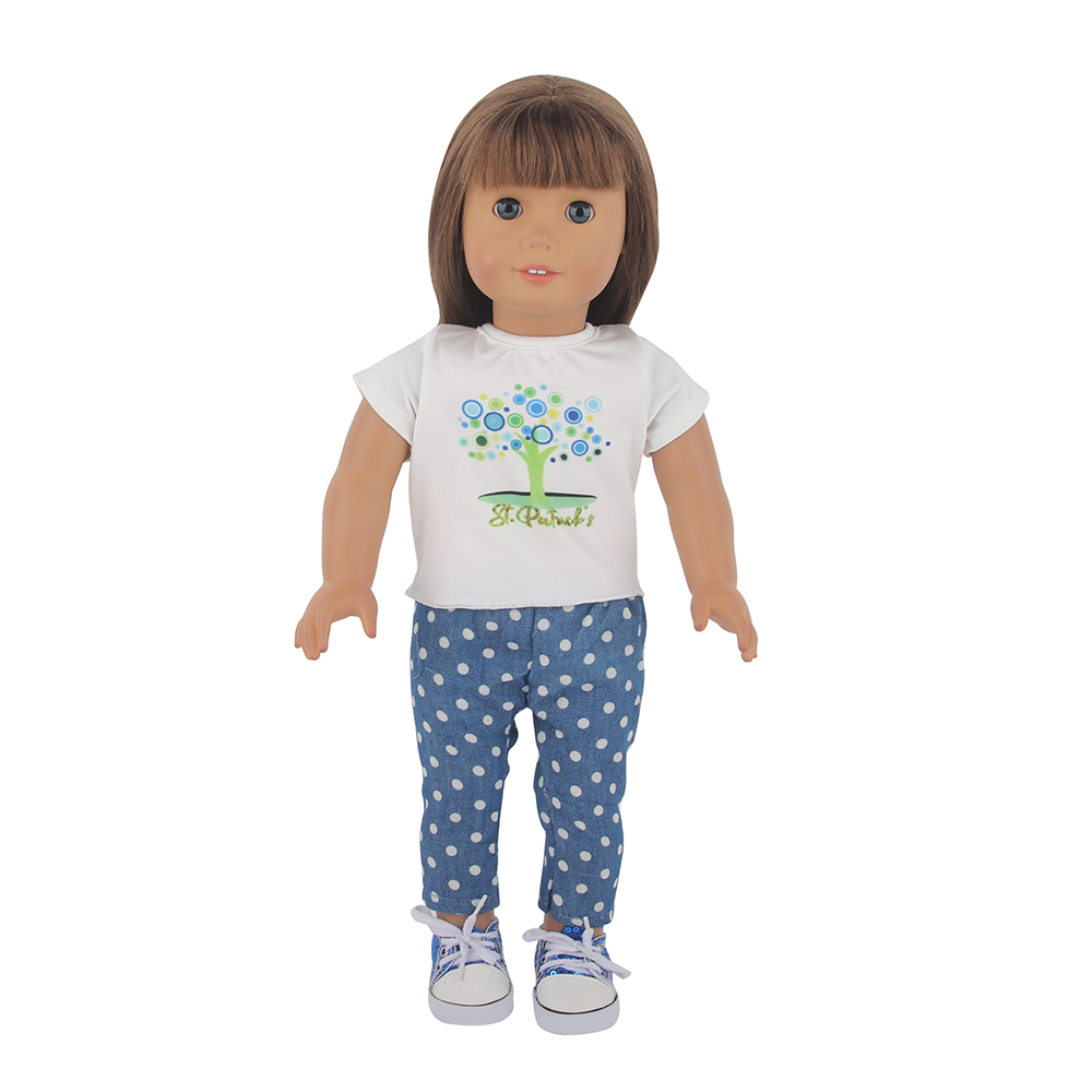18 inch doll clothes doll short sleeve and long pants-CL-0010插图2