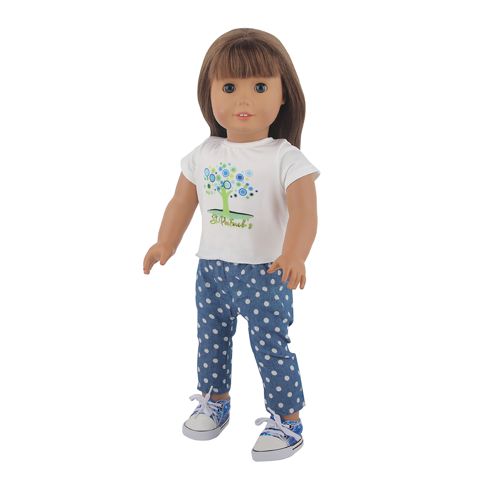 18 inch doll clothes doll short sleeve and long pants-CL-0010插图5