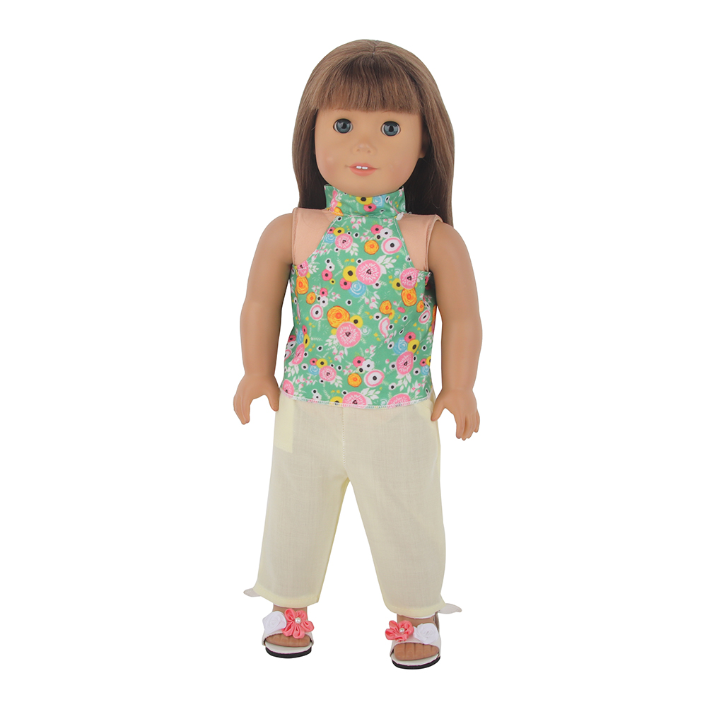 18 inch doll clothes doll green daisy vest-CL-0050-2插图3