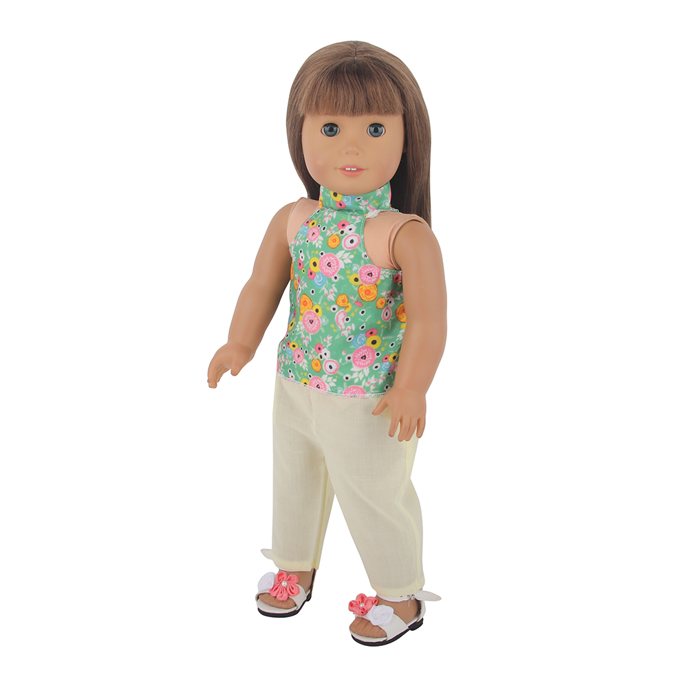 18 inch doll clothes doll green daisy vest-CL-0050-2插图5