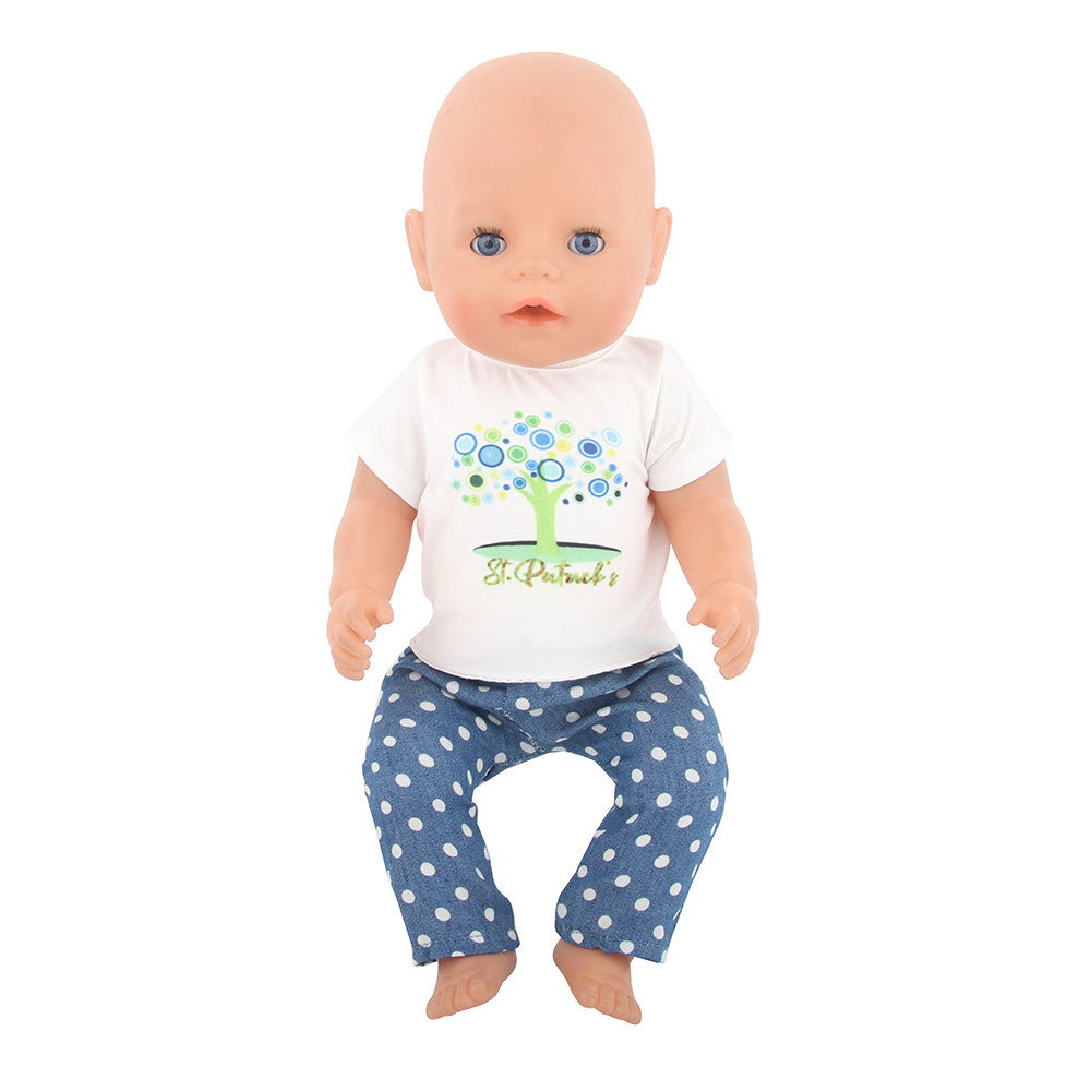 18 inch doll clothes doll short sleeve and long pants-CL-0010插图3