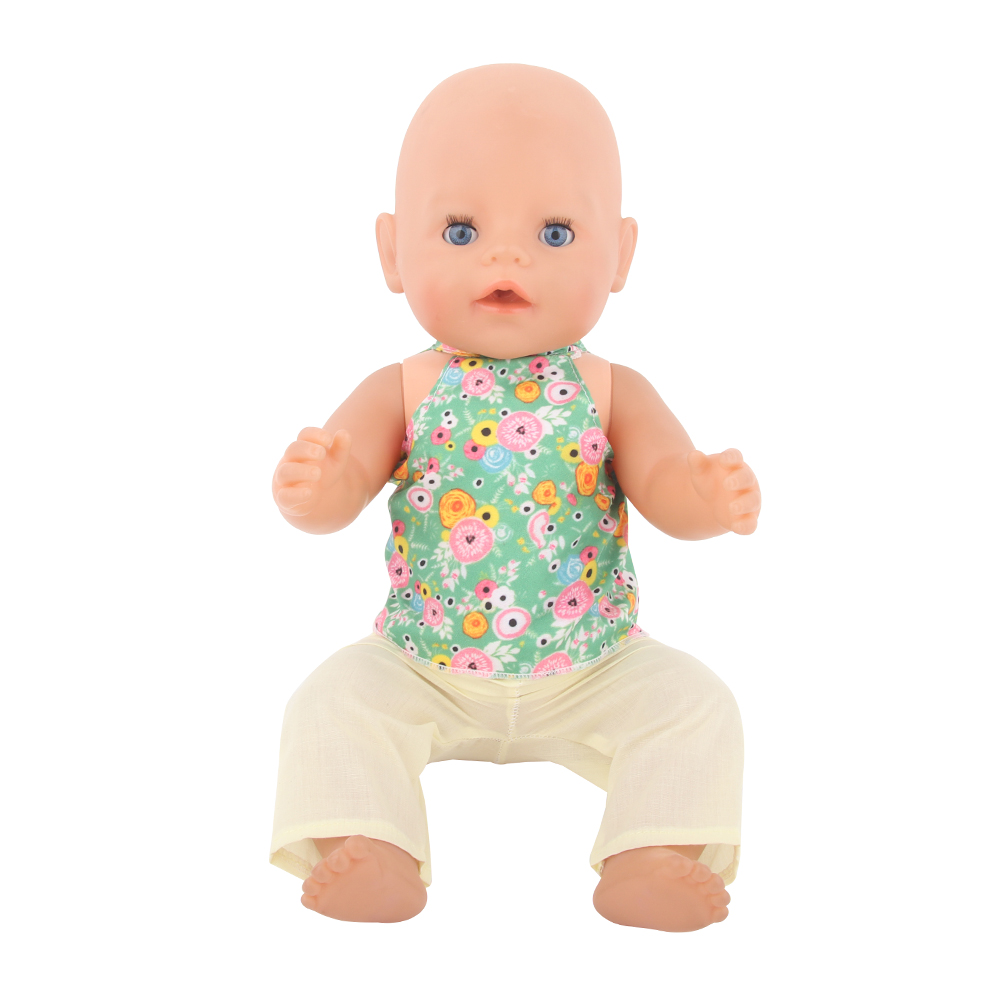 18 inch doll clothes doll green daisy vest-CL-0050-2插图1