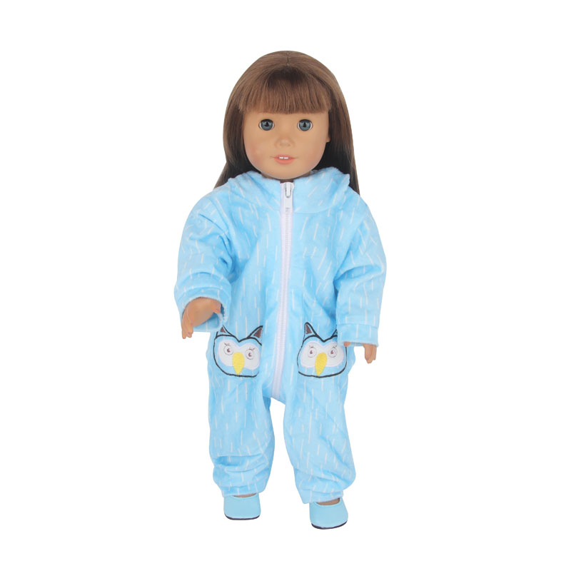18 inch doll clothes doll owl one-piece pajamas-CL-0063插图1