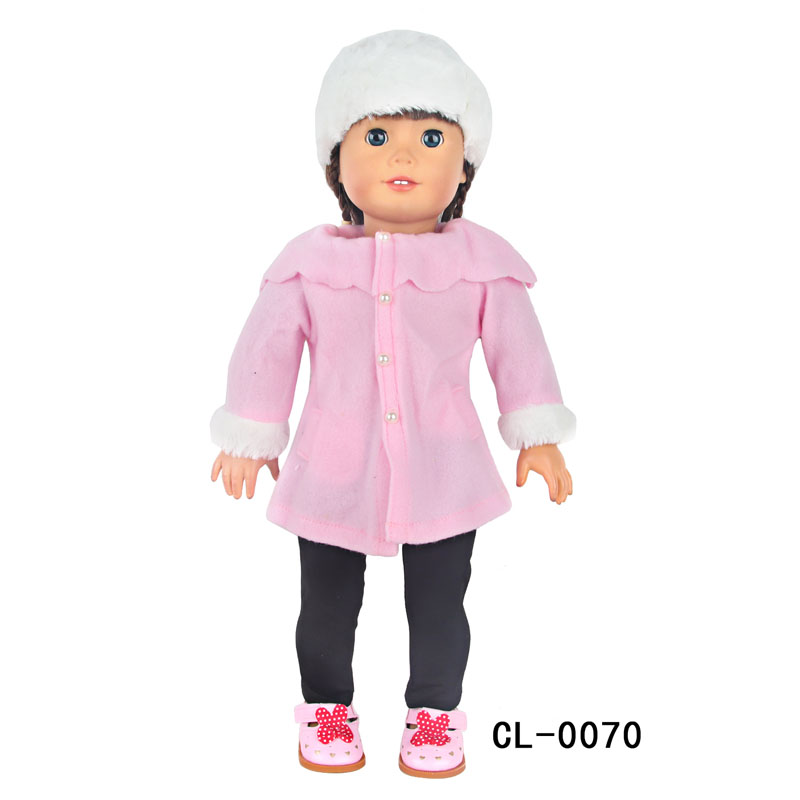 18 inch doll clothes doll pink coat set-CL-0070插图3