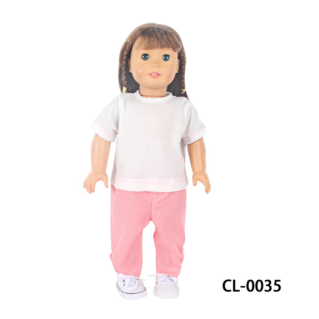 18 inch doll clothes doll pink white dot pants-CL-0035插图2