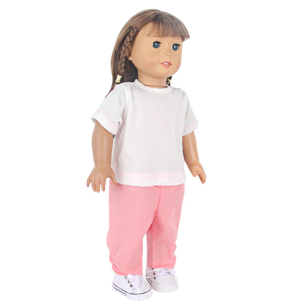 18 inch doll clothes doll pink white dot pants-CL-0035插图5