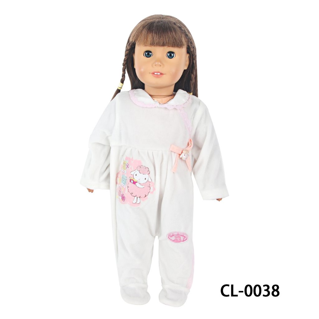 18 inch doll clothes doll lace up white baby clothes-CL-0038插图2